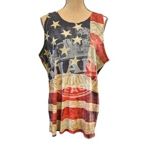 Authentic Classic Pacific Surf Unisex Miami Beach American Flag Tank